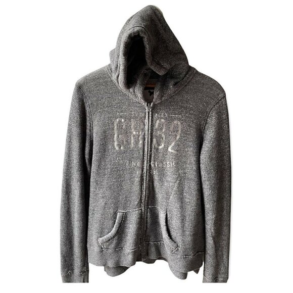 Gilly Hicks Gray Zip Up Hoodie Women Size Medium Long Sleeve Sweatshirt - Picture 2 of 9